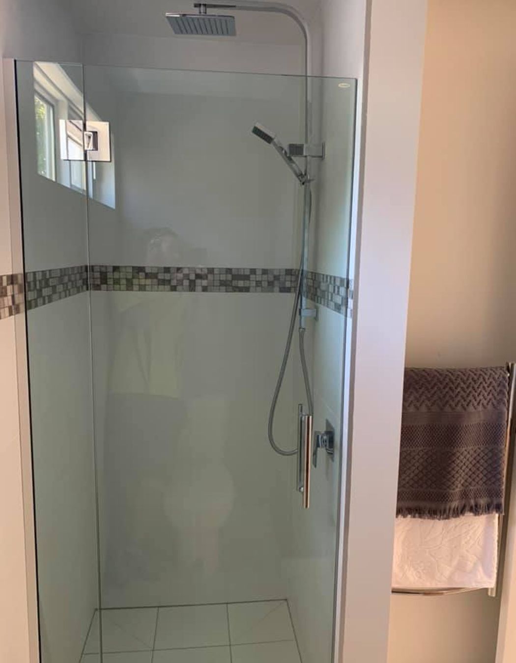 Tiled shower