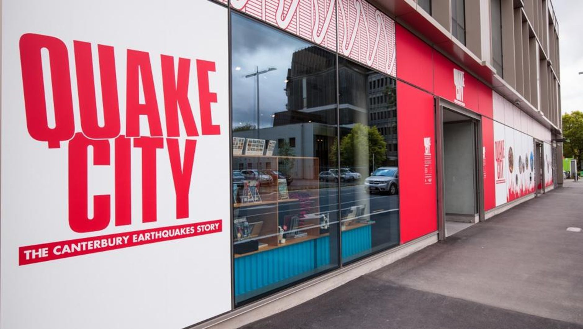 Quake City Museum banner