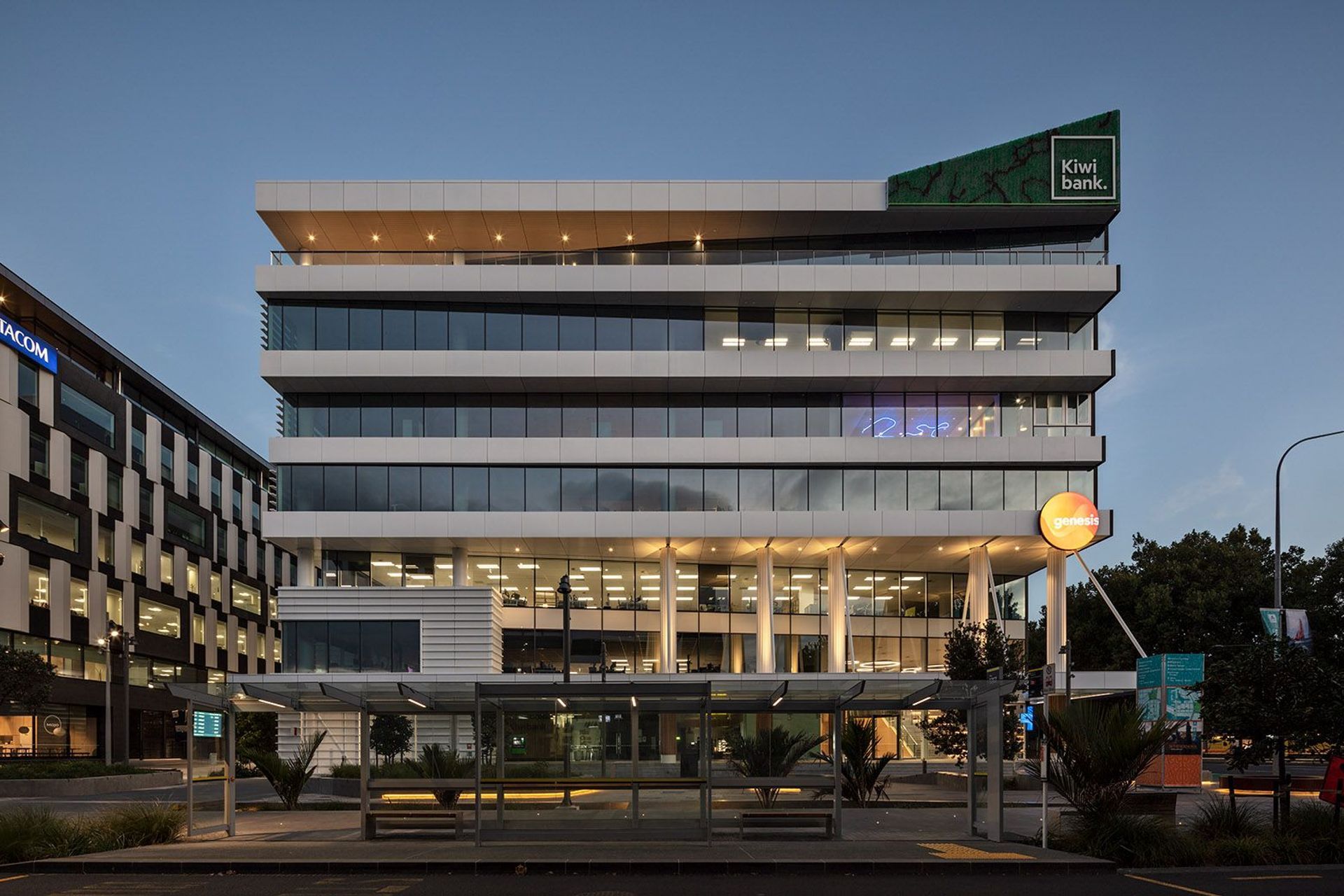 The western side of the building fronts onto Daldy Street and is where the main entrance to building is situated.