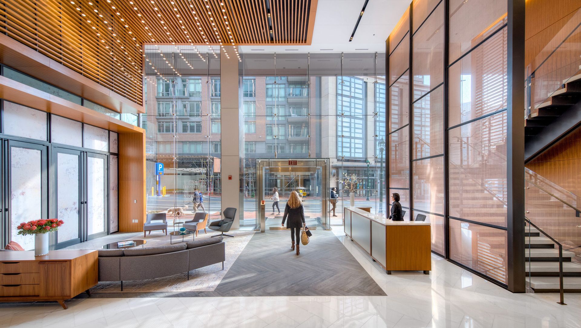 Staircase Wall in Architectural Mesh banner