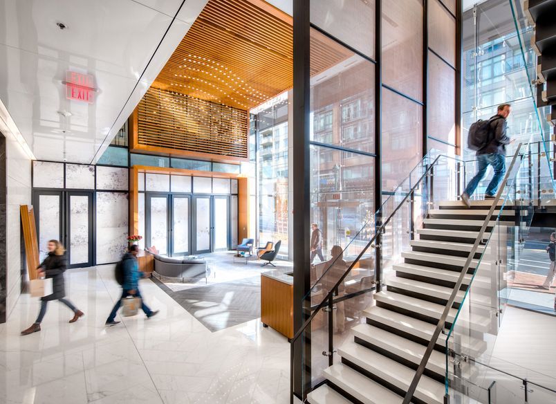 Staircase Wall in Architectural Mesh