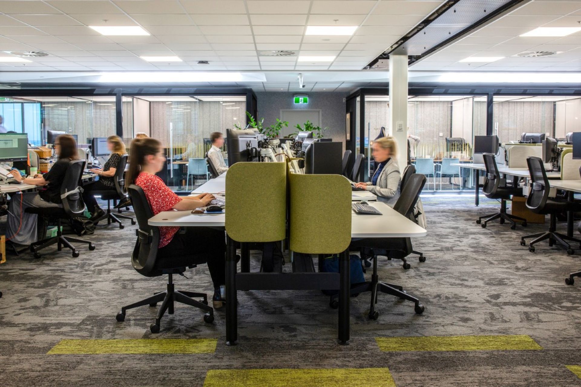 Open office - central desking space