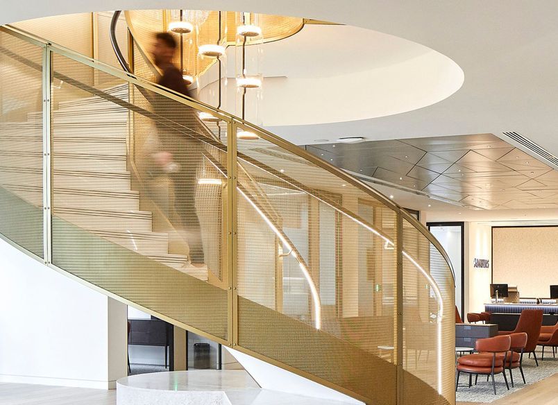 Woven Spiral a Sculptural Staircase Statement