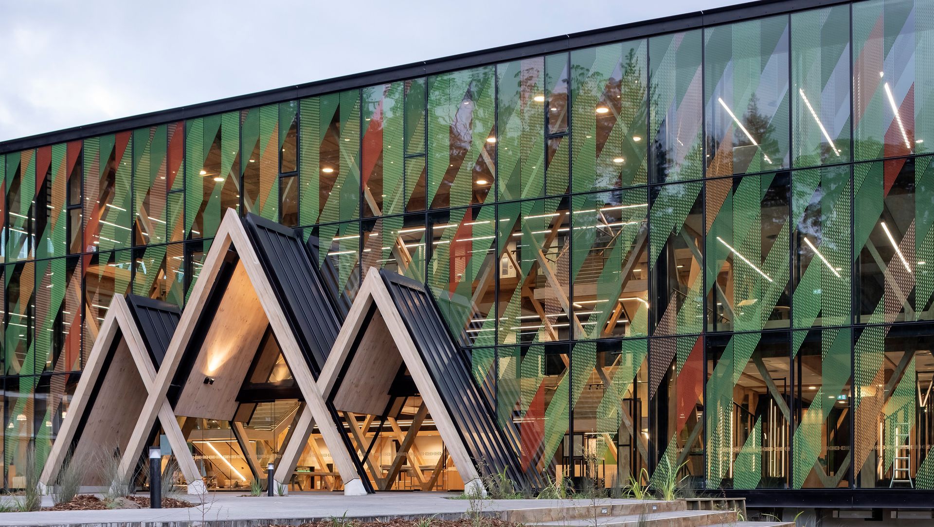 Te Whare Nui, Scion Innovation Hub banner