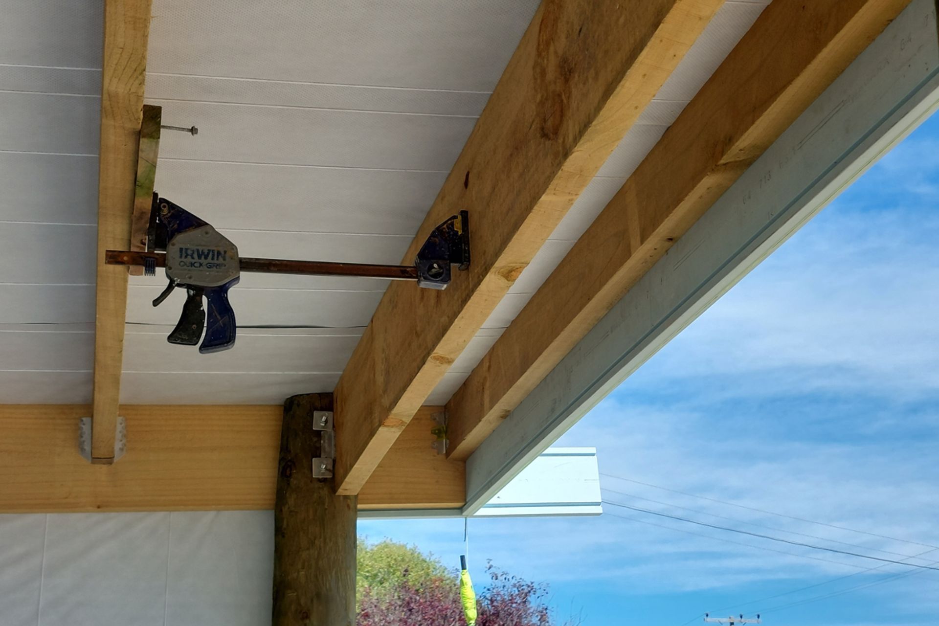 Barge boards up, preparation for the soffit