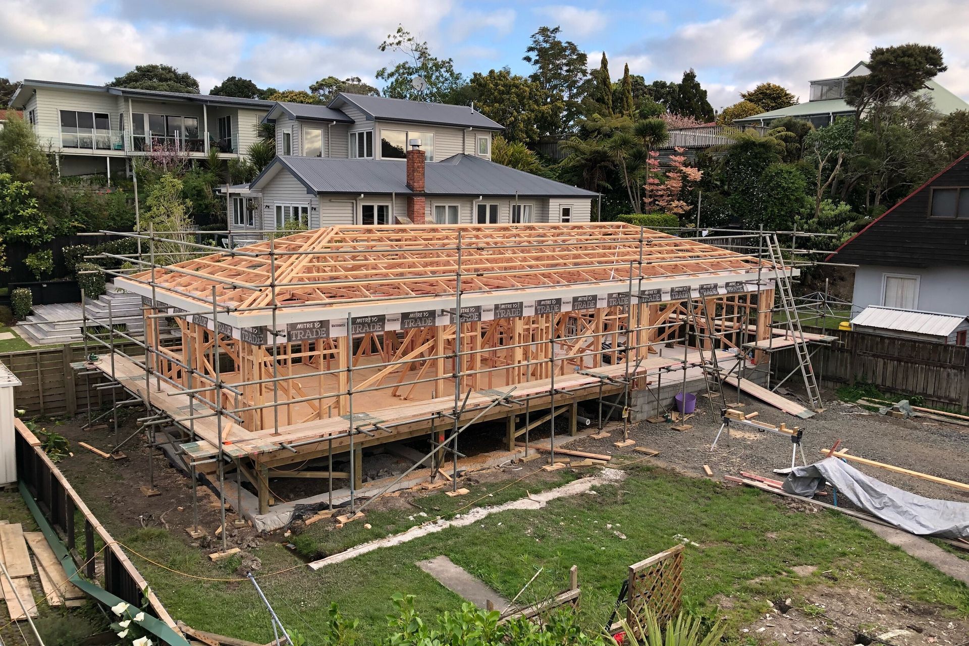 Ready for building paper and cladding