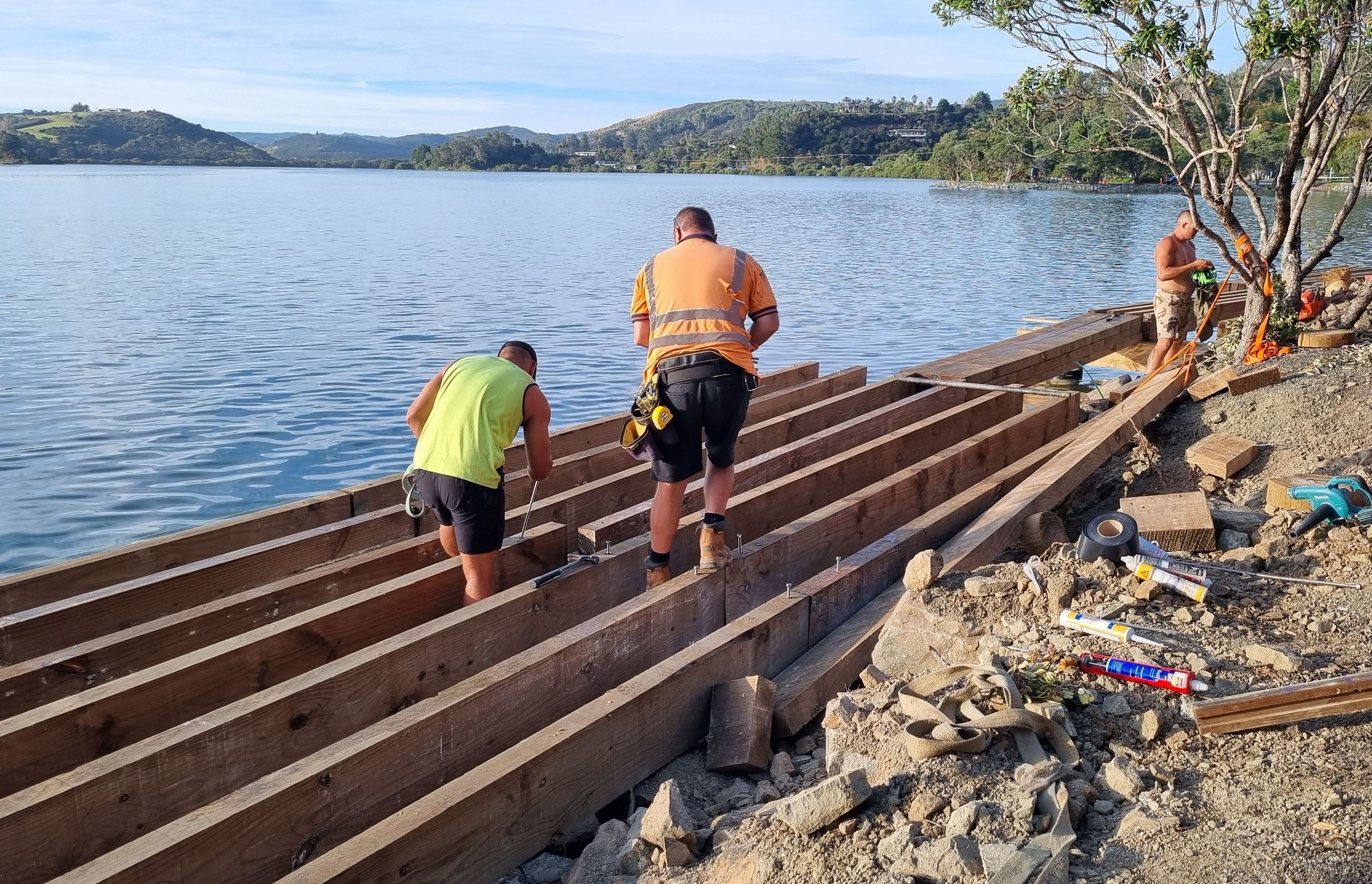 Structural strength required for waterfront redevelopment at Mangonui