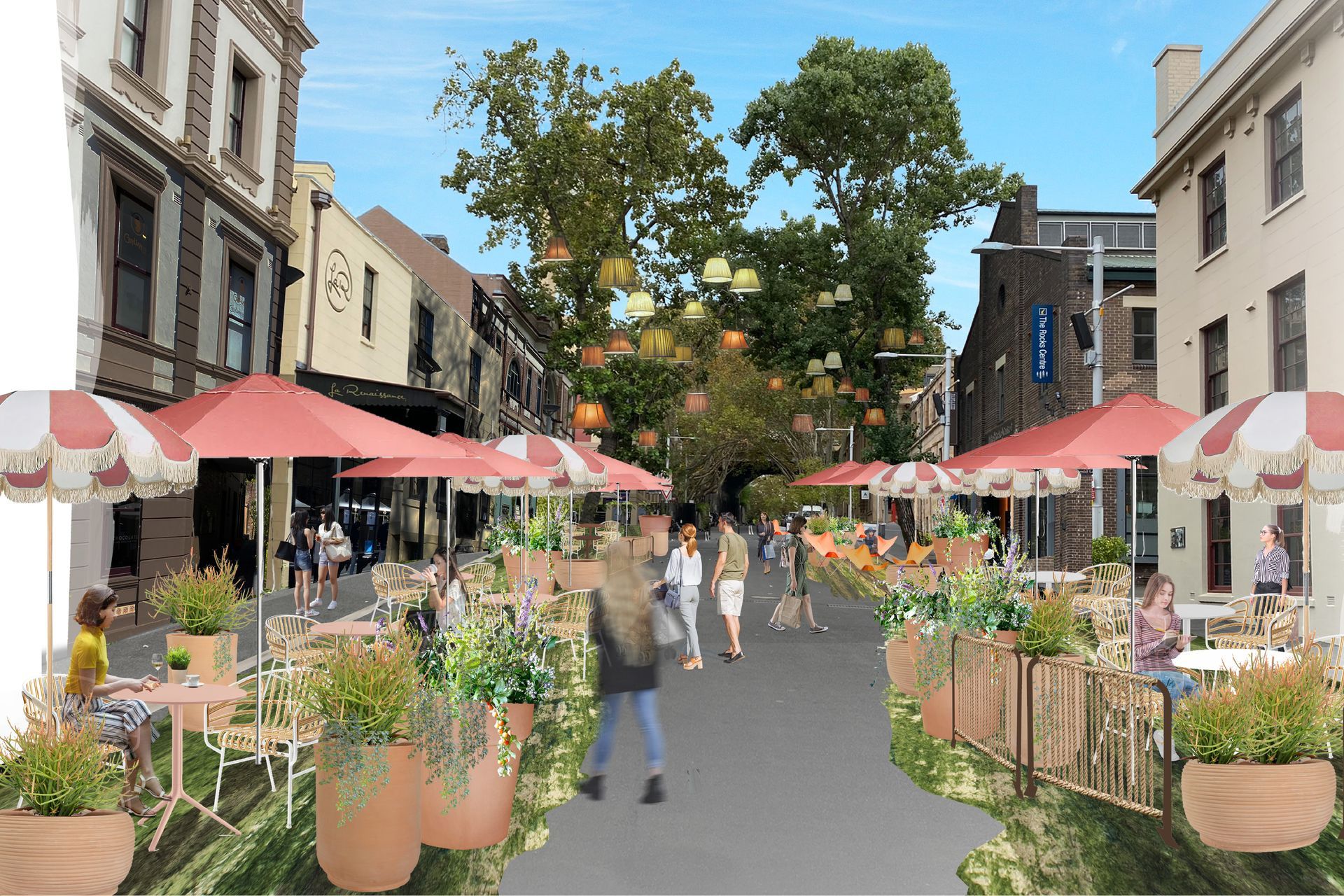 Concept Design - 3D View 'Daytime' for Jack Mundey Place - Activation