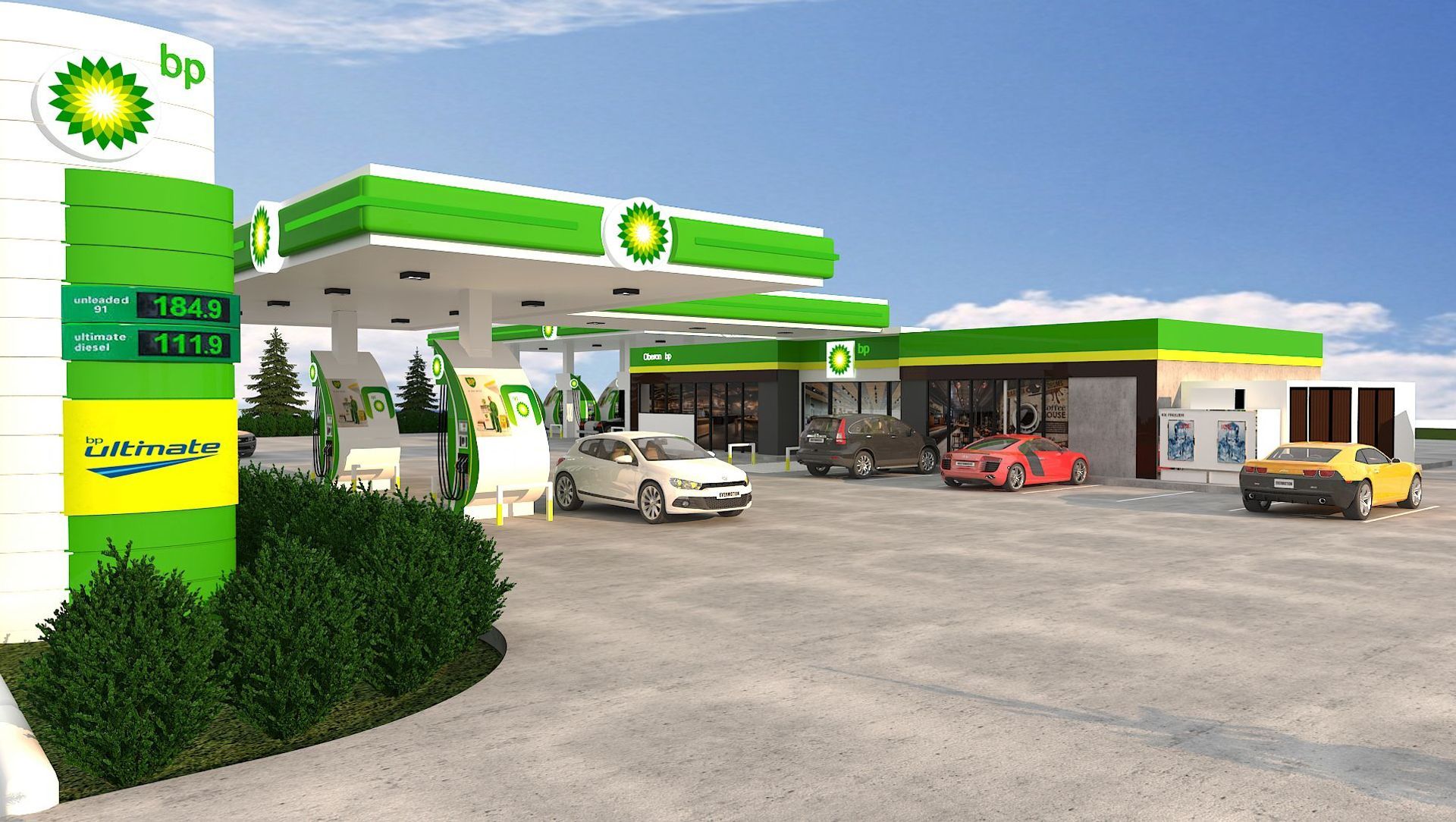 BP Service Station banner