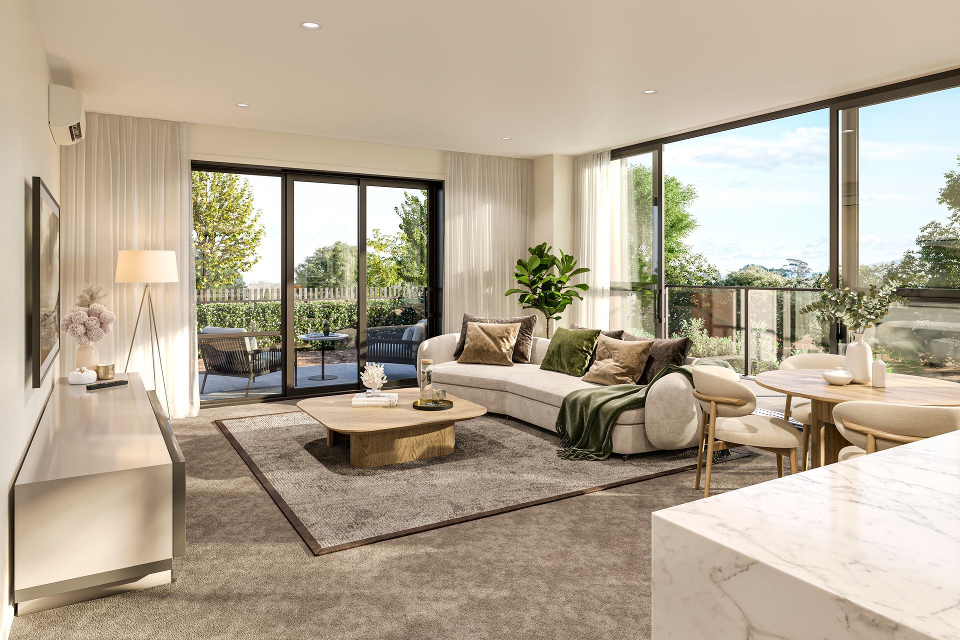 Living Room 3D Render