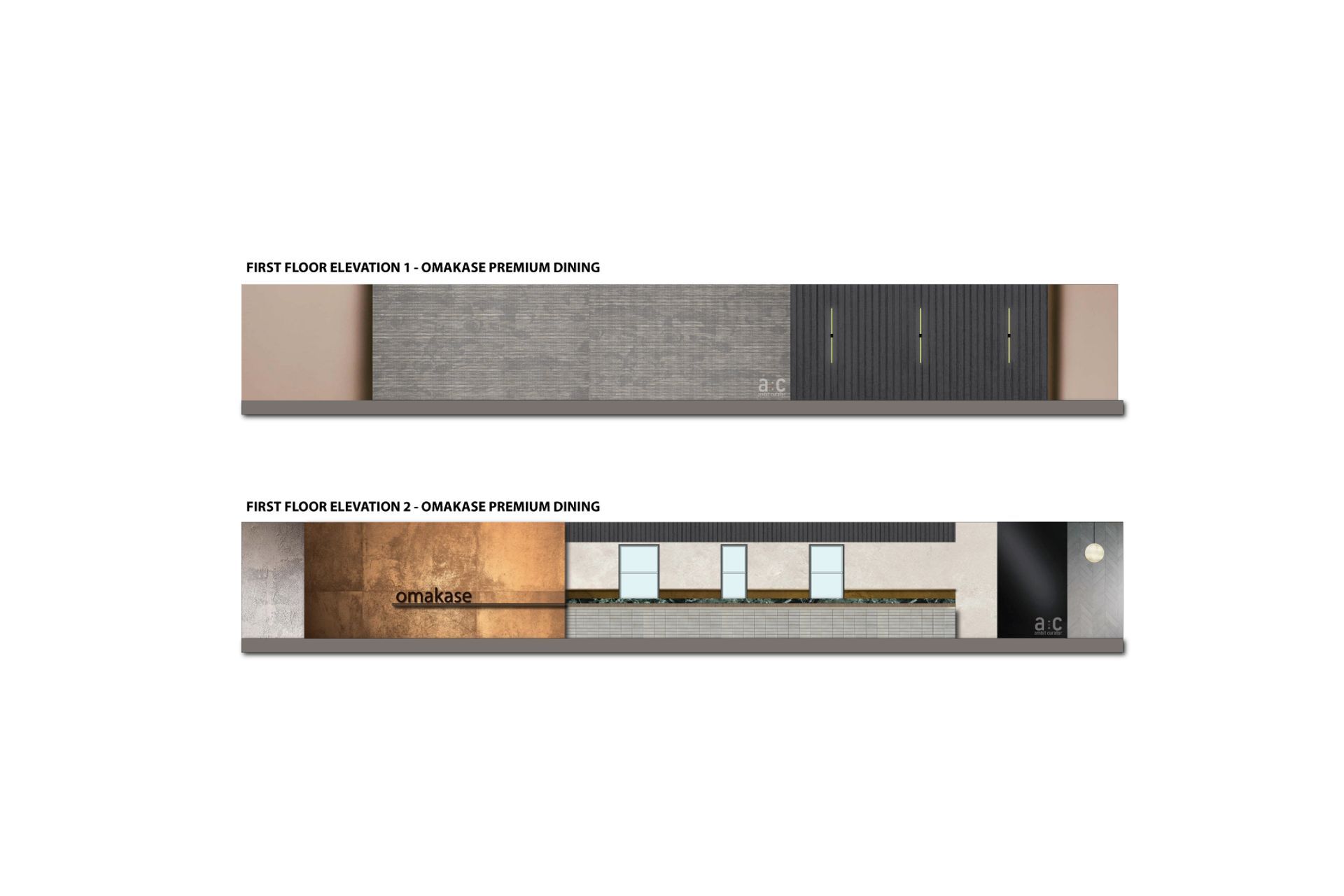 Concept design for Omakase dining on Level 1