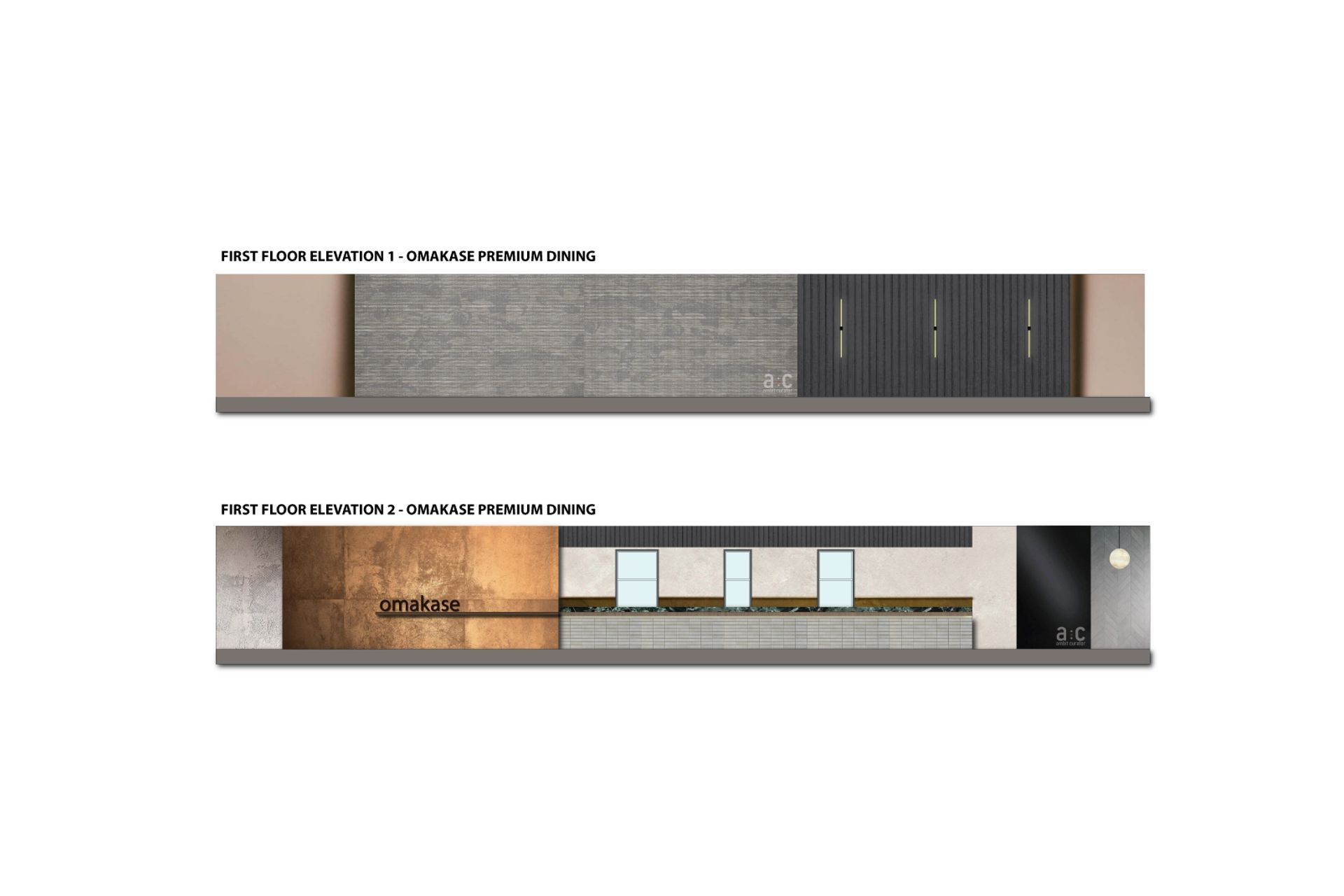 Concept design for Omakase dining on Level 1
