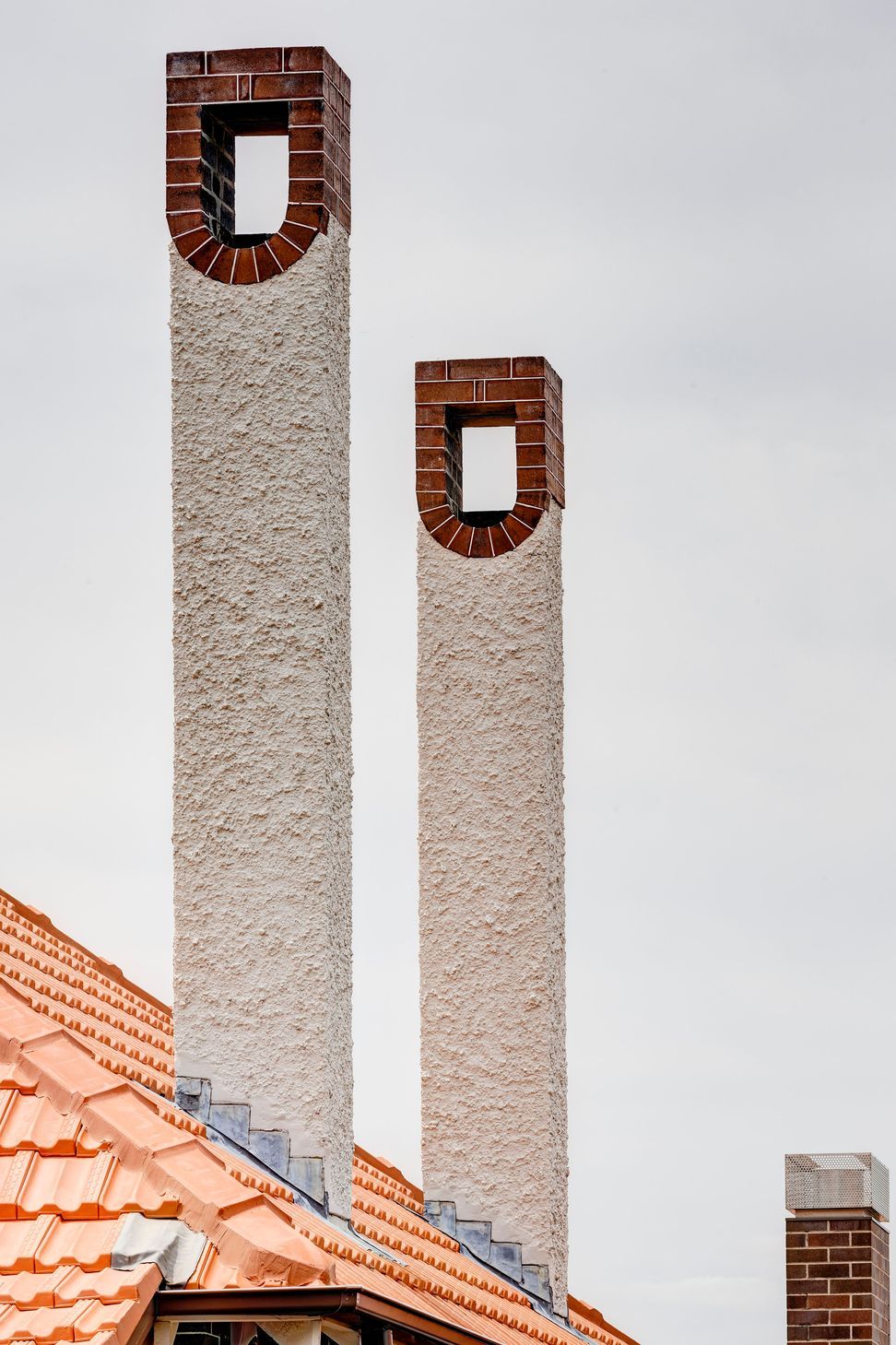 Existing and new chimneys.