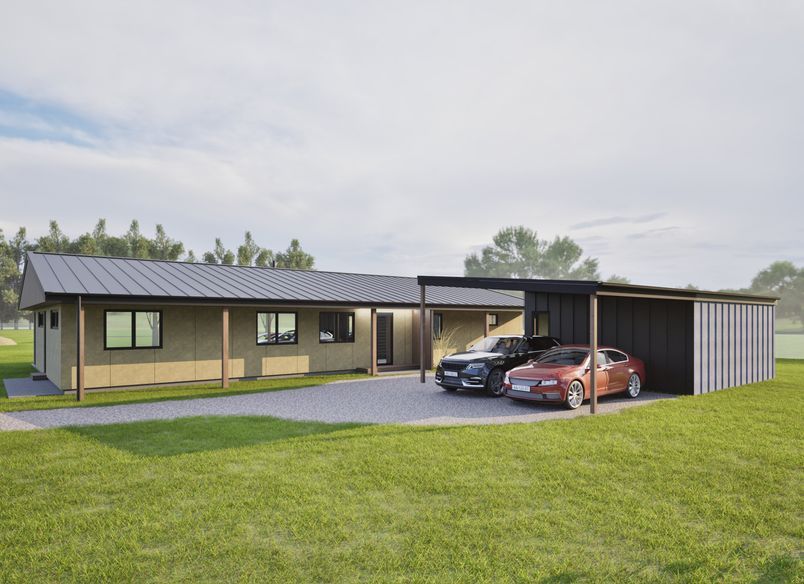 House with Concrete Panels