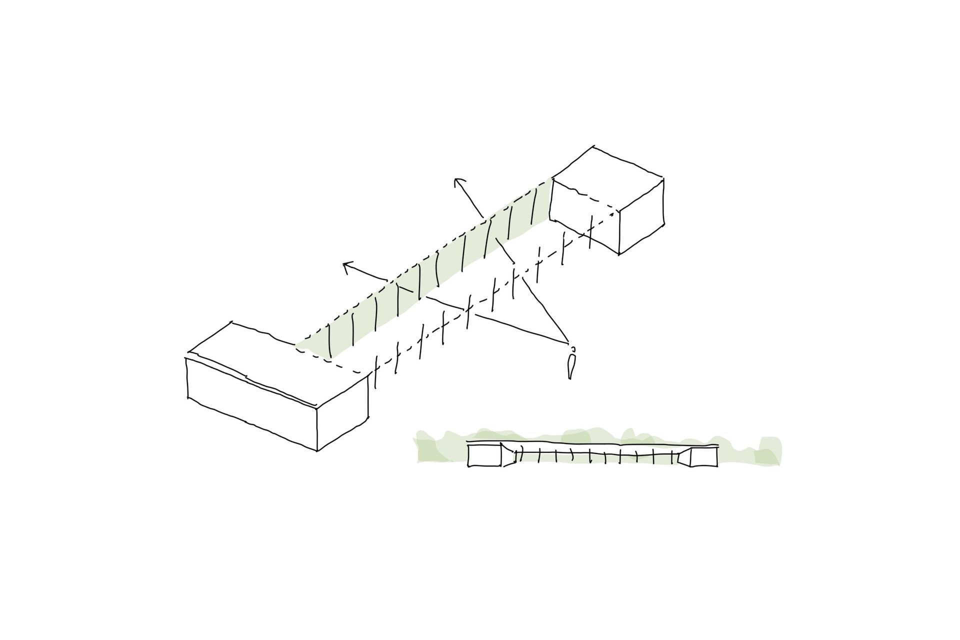 Removal of a wall to reveal landscape.