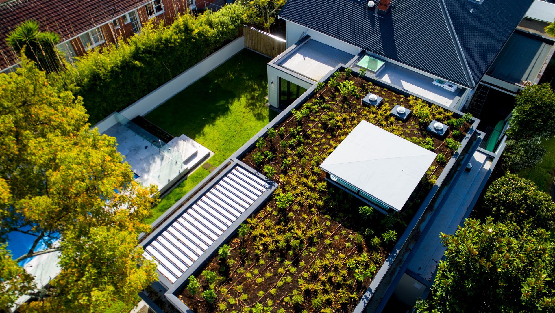 A considerably large green footprint has been left ... on the roof banner