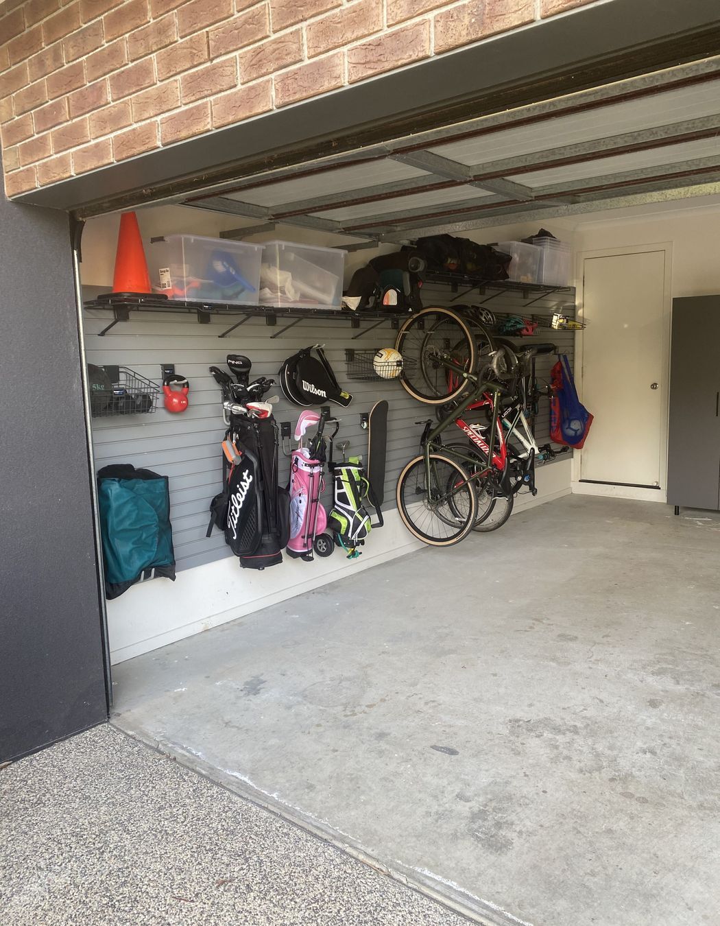 Vertical Bike Storage for the whole families bikes