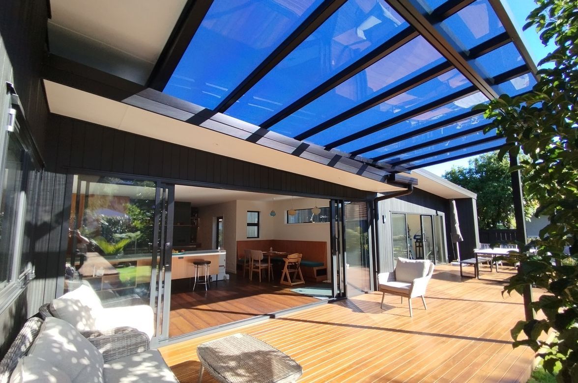 A Stylish Canopy to blend-in with the house