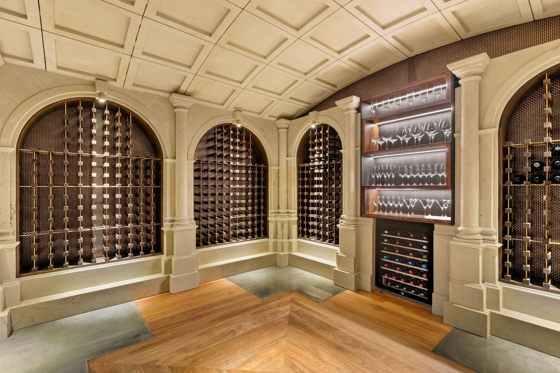 Hinuera Stone wine cellar