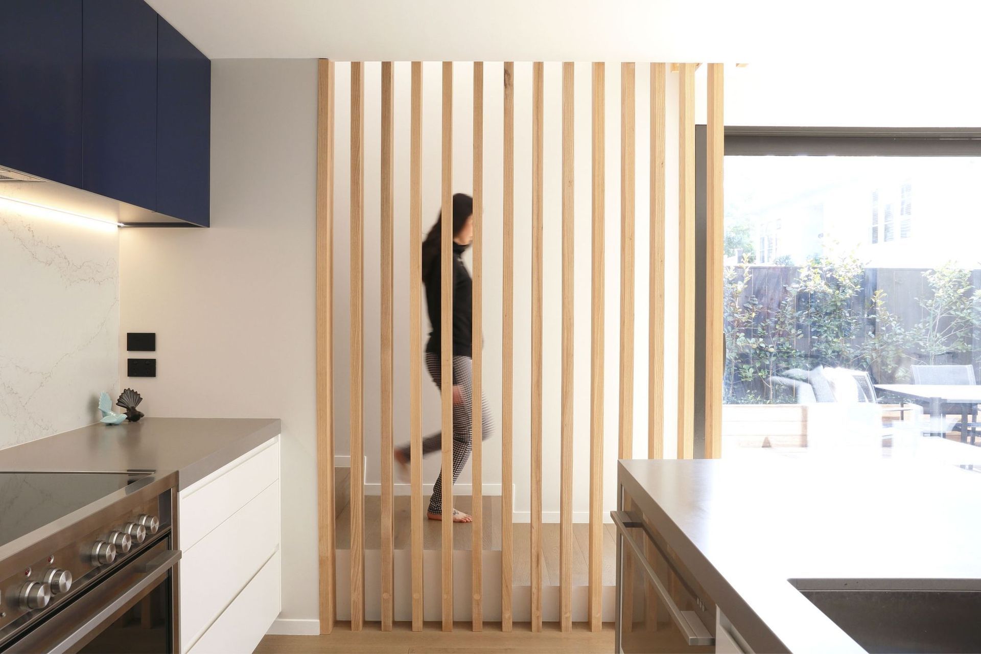 Timber fins featured in the kitchen