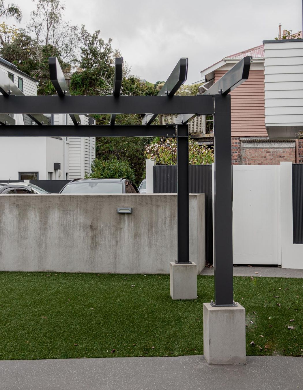 Custom pergola - fabricated for Devonport residential apartments