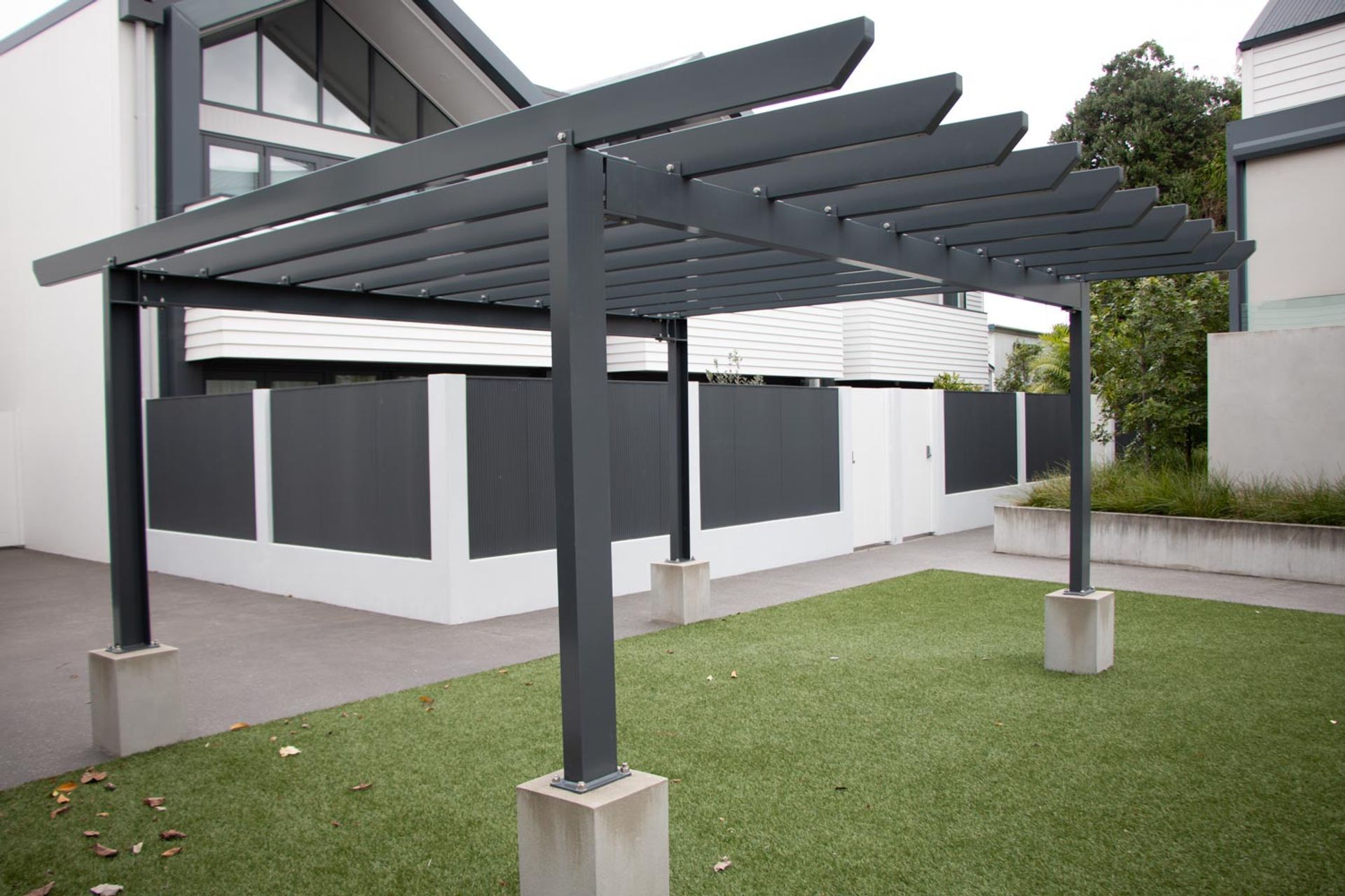 Custom pergola - fabricated for Devonport residential apartments