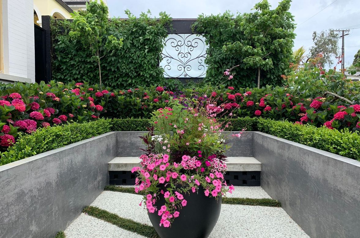 Classical and contemporary courtyard, Mt Eden