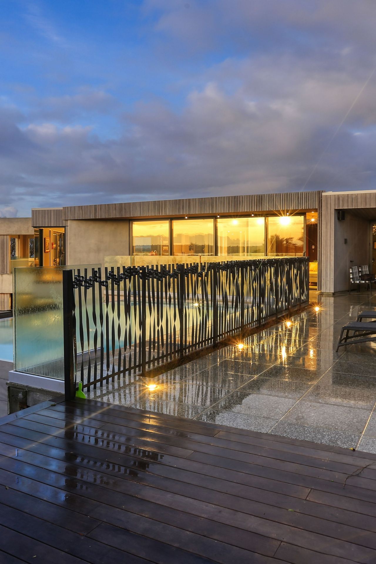 Living area access to pool