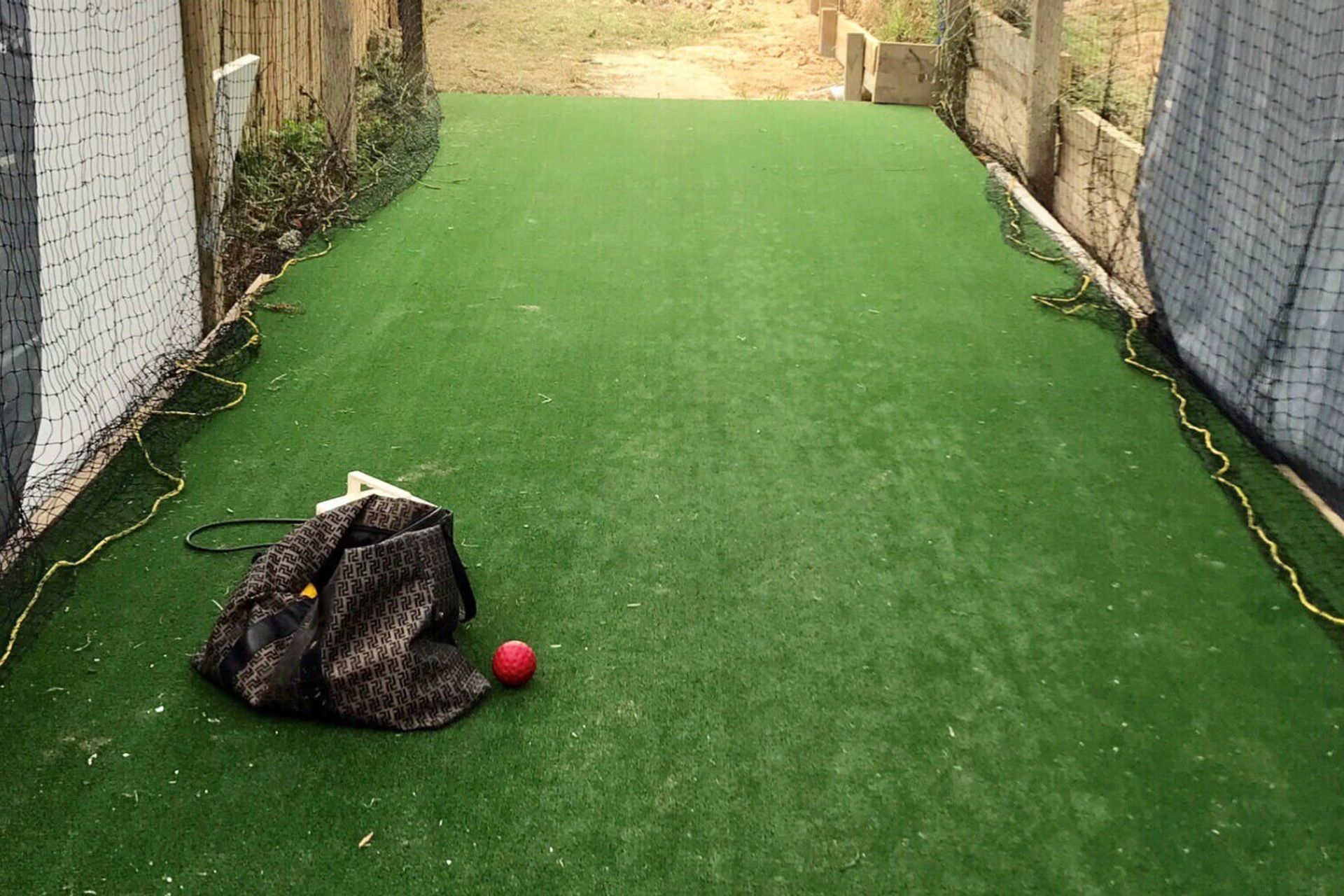 A cricket practice facility on home turf
