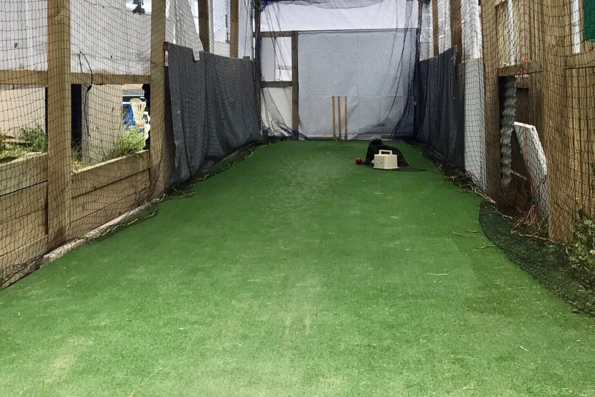 A cricket practice facility on home turf