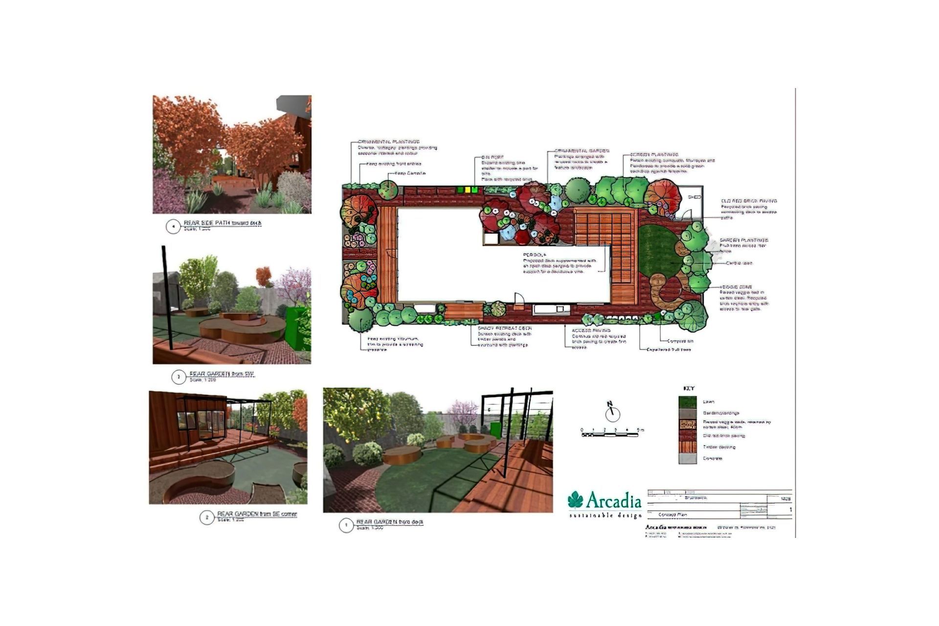 After consultation, a Concept plan was prepared to help home owners to visualise how a new garden design might work