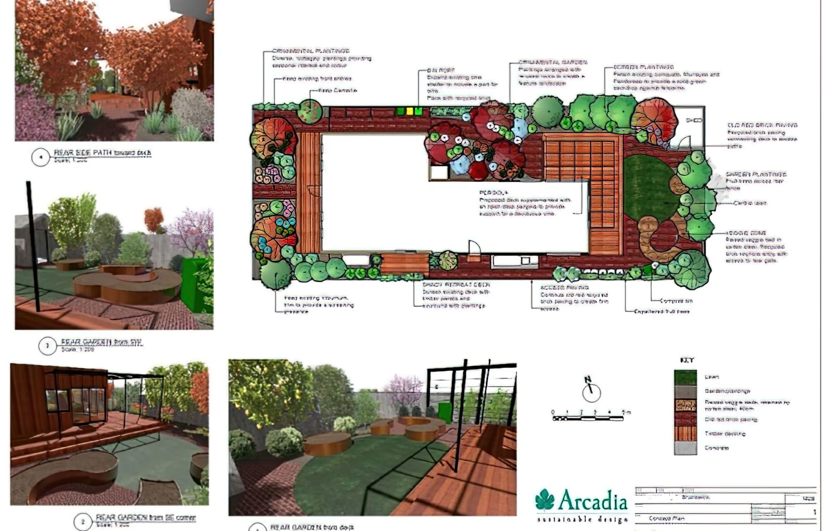 After consultation, a Concept plan was prepared to help home owners to visualise how a new garden design might work