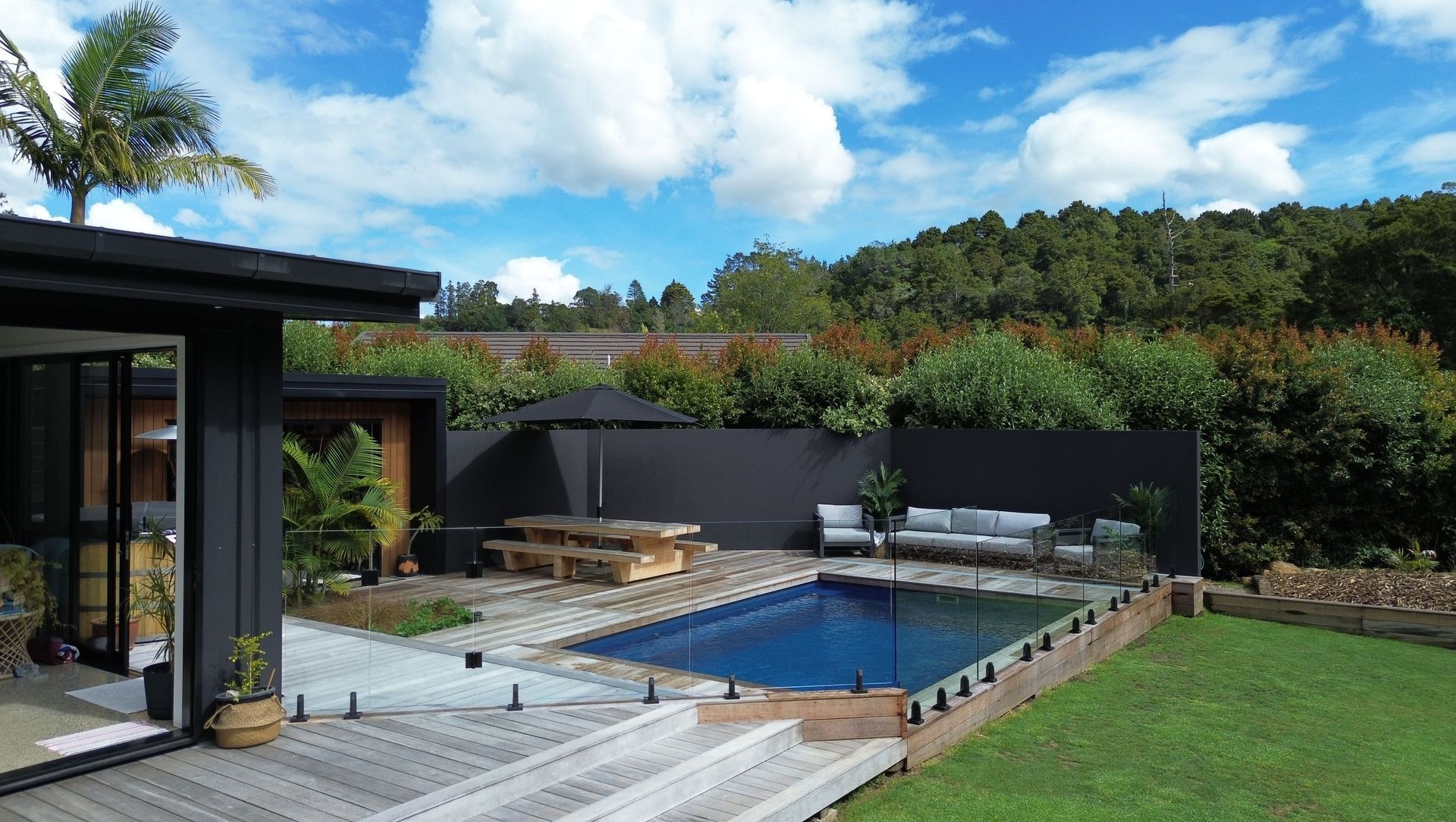 Location: Whareora, Whangarei Shape: Sanctuary Size: 6.0m x 4.2m Colour: Atlantic