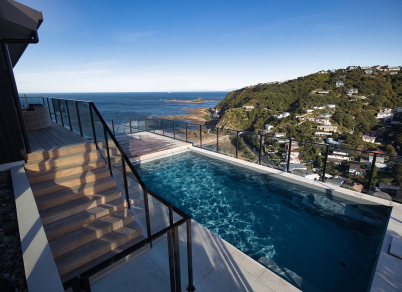 Hillside pool above Wellington