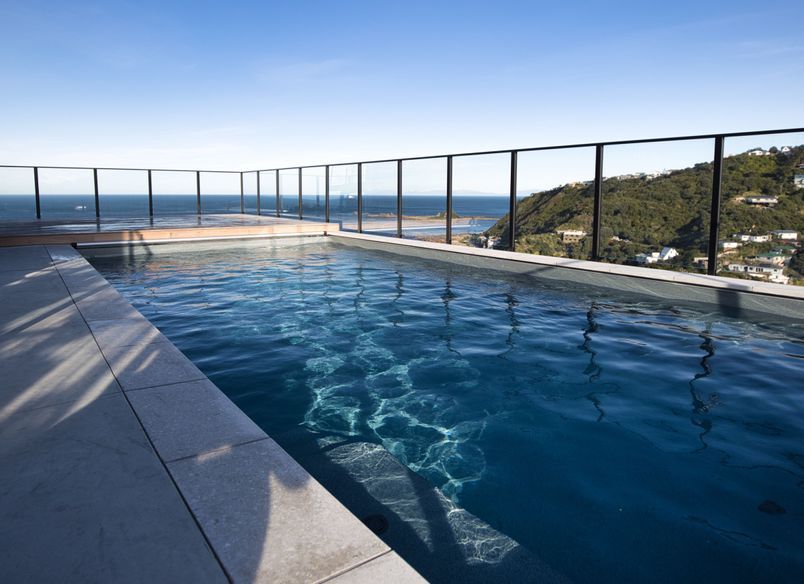 Hillside pool above Wellington