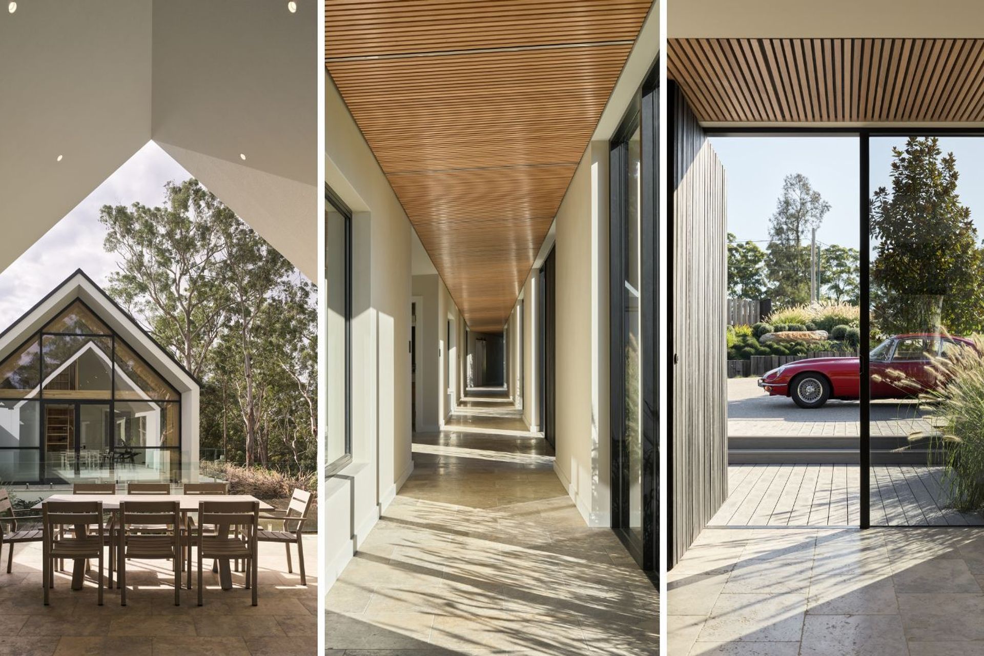 Silver Ash Premium Travertine Tumbled | Mallinger Constructions | Andrew Donaldson Architecture &amp; Design | Crystal Pools | Rolling Stone Landscapes