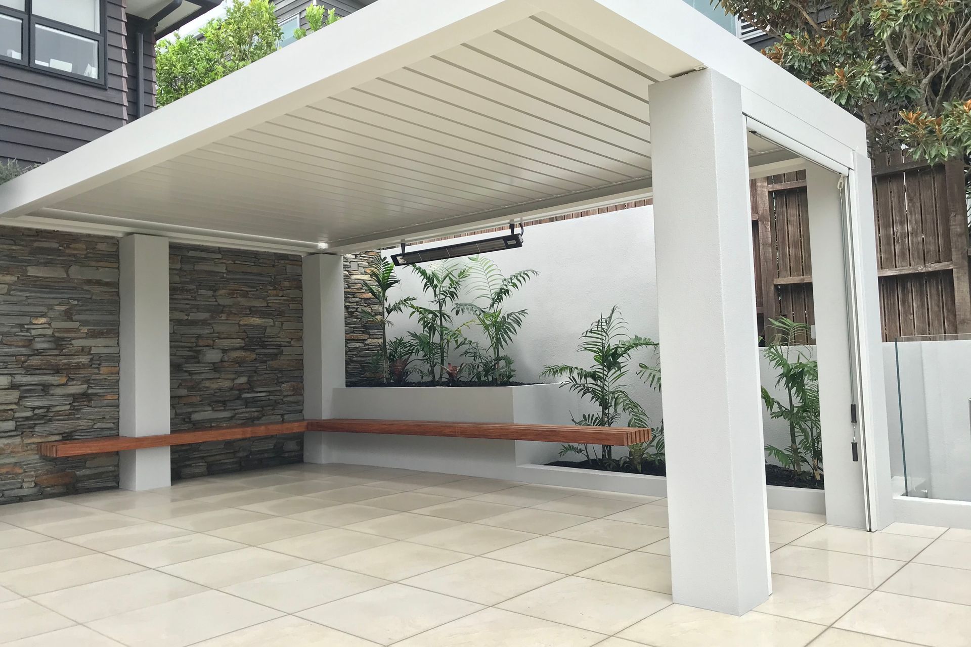 Finished patio without furniture