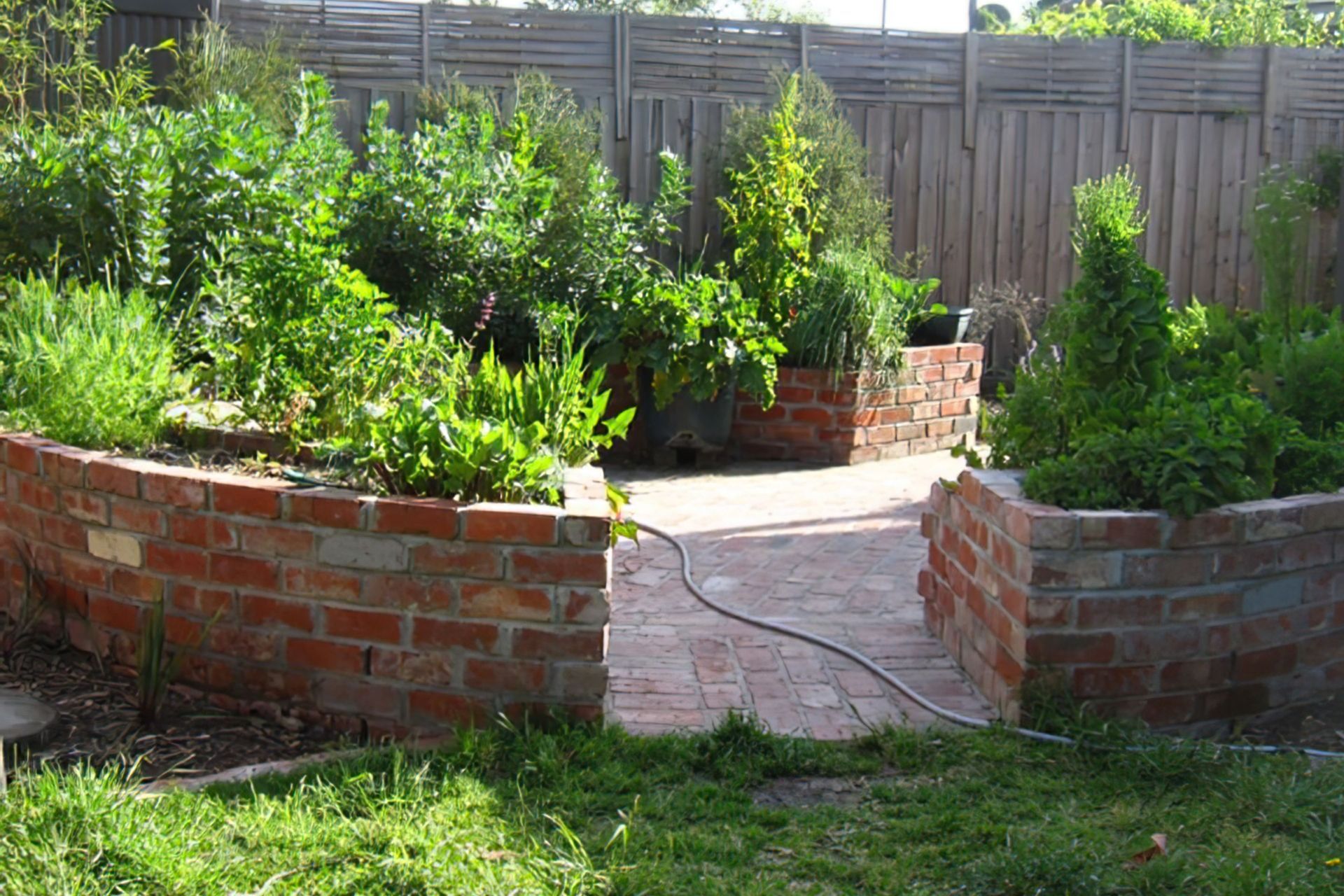 Northcote backyard AFTER garden design - Raised vegetable bed