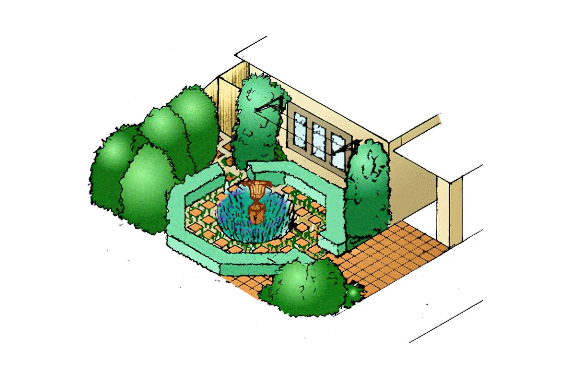 Pacsoe Vale South Rear Courtyard in 3D