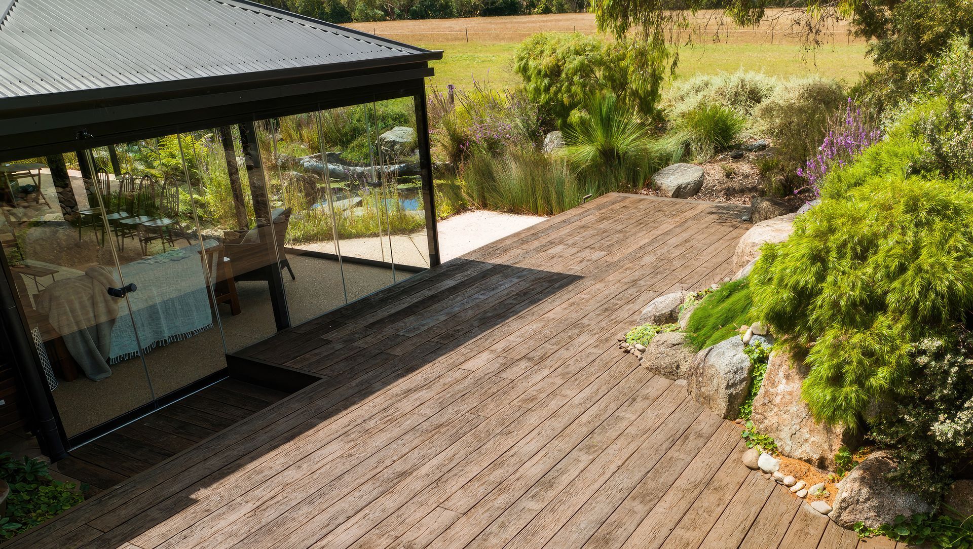 Australian Native Landscape Design featuring Vintage Decking banner