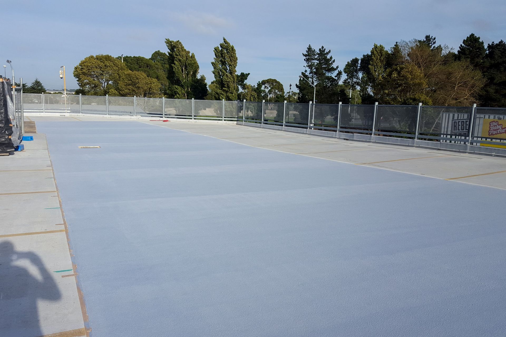 Topcoat Application, Matacryl Membrane System, The Hub Hornby