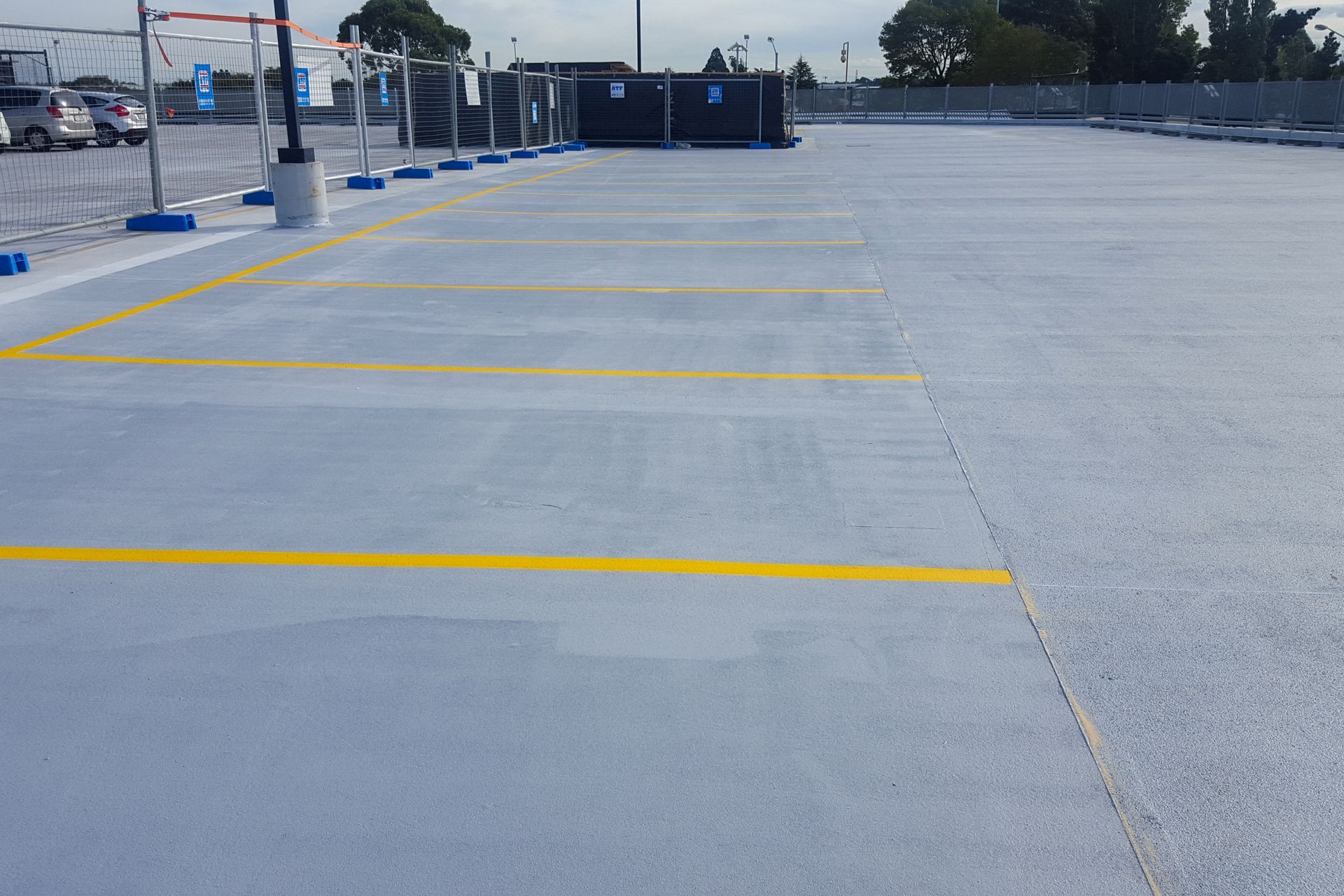 Completed Area of Matacryl Carpark Membrane, The Hub Hornby
