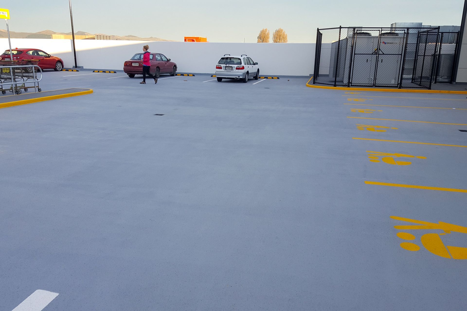Completed Matacryl Carpark, The Hub Hornby