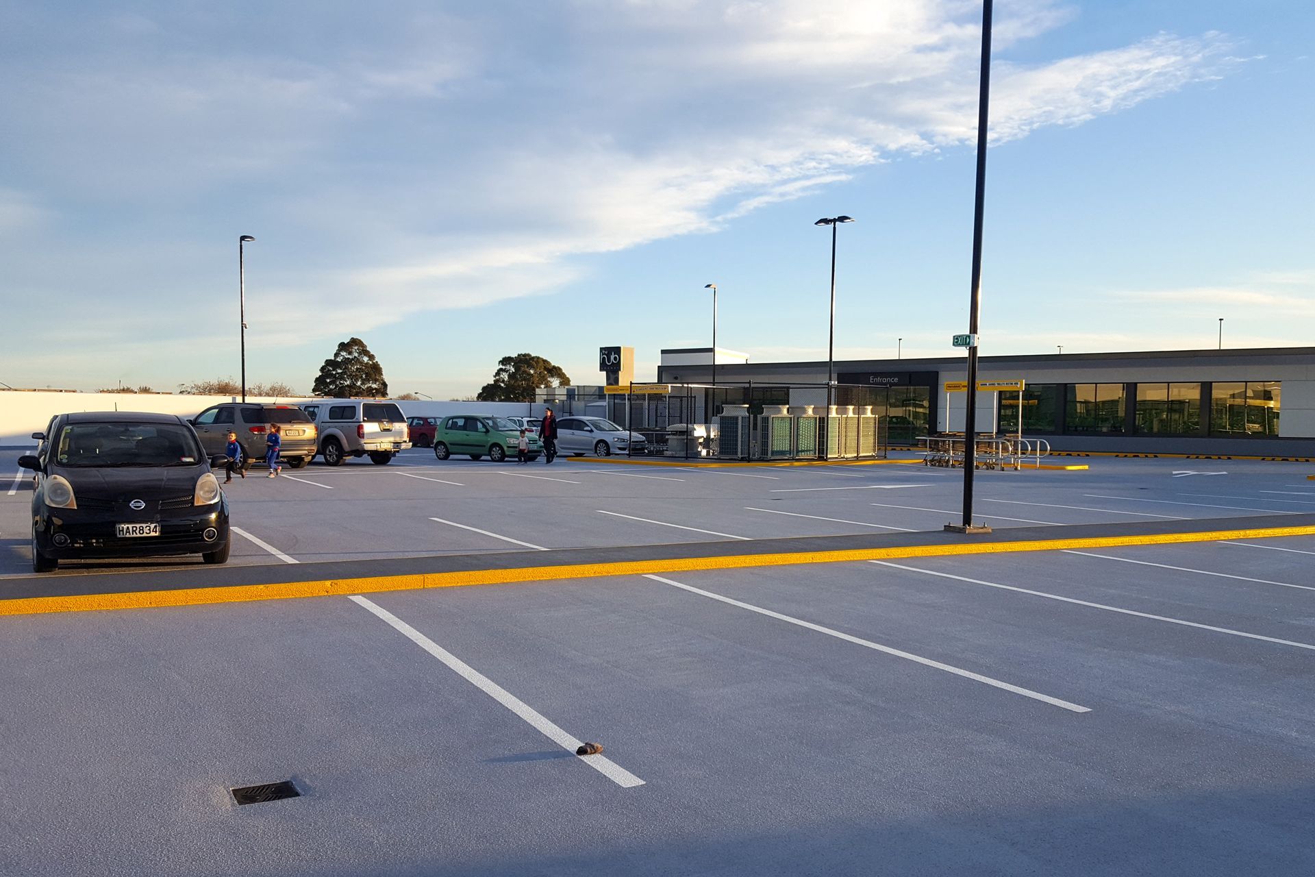 Completed Matacryl Carpark, The Hub Hornby