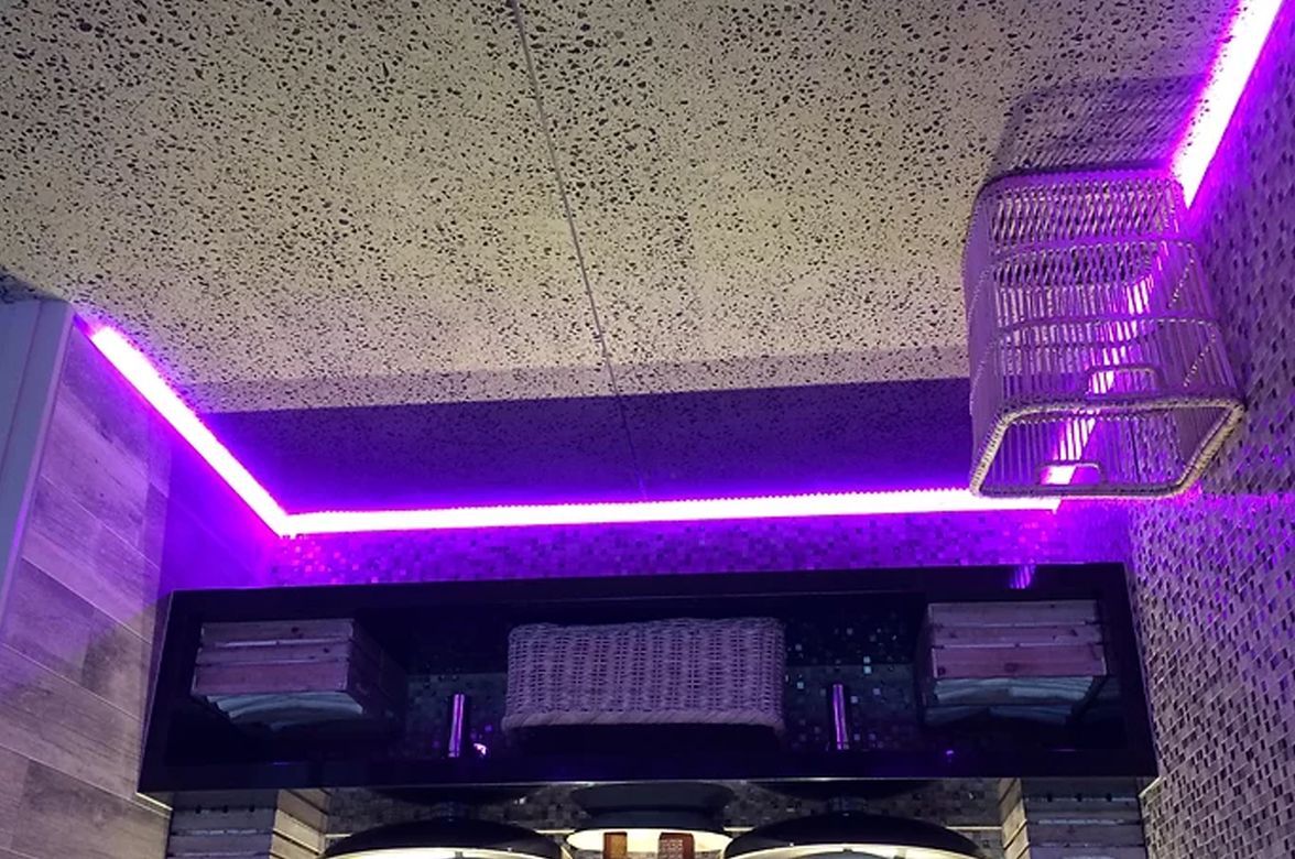 Ablution area with LED lighting