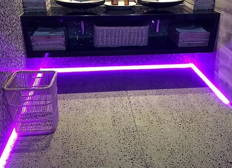 Ablution area with LED lighting