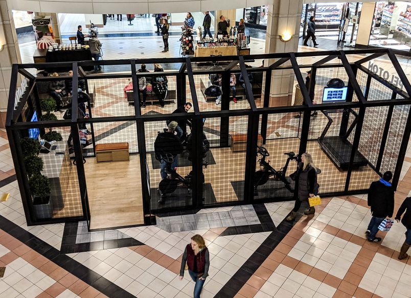 Showroom Kiosks created with Wire Mesh
