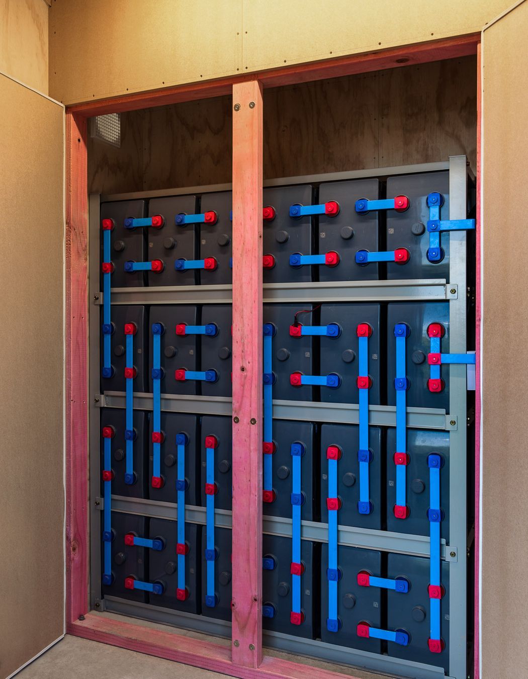 Solar storage batteries - used to store the energy generated from the solar panels to power the home.