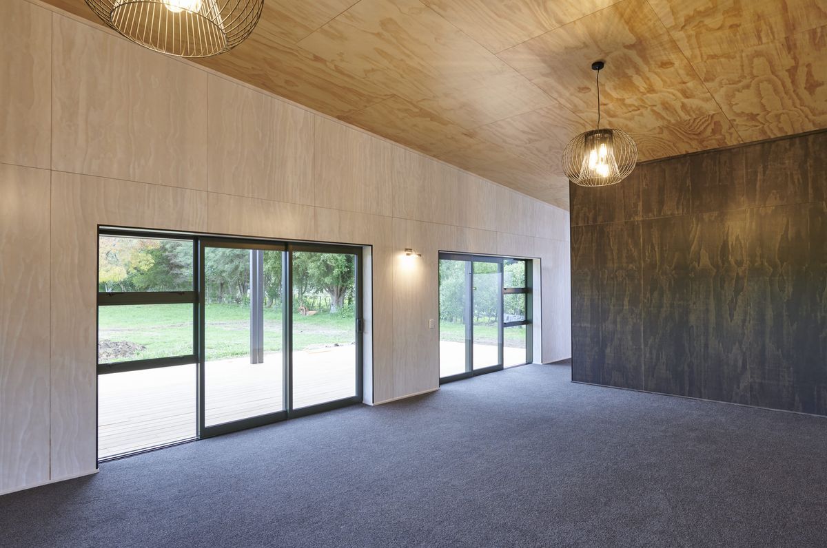 Pre-finished PlyPlay transforms this farm shed