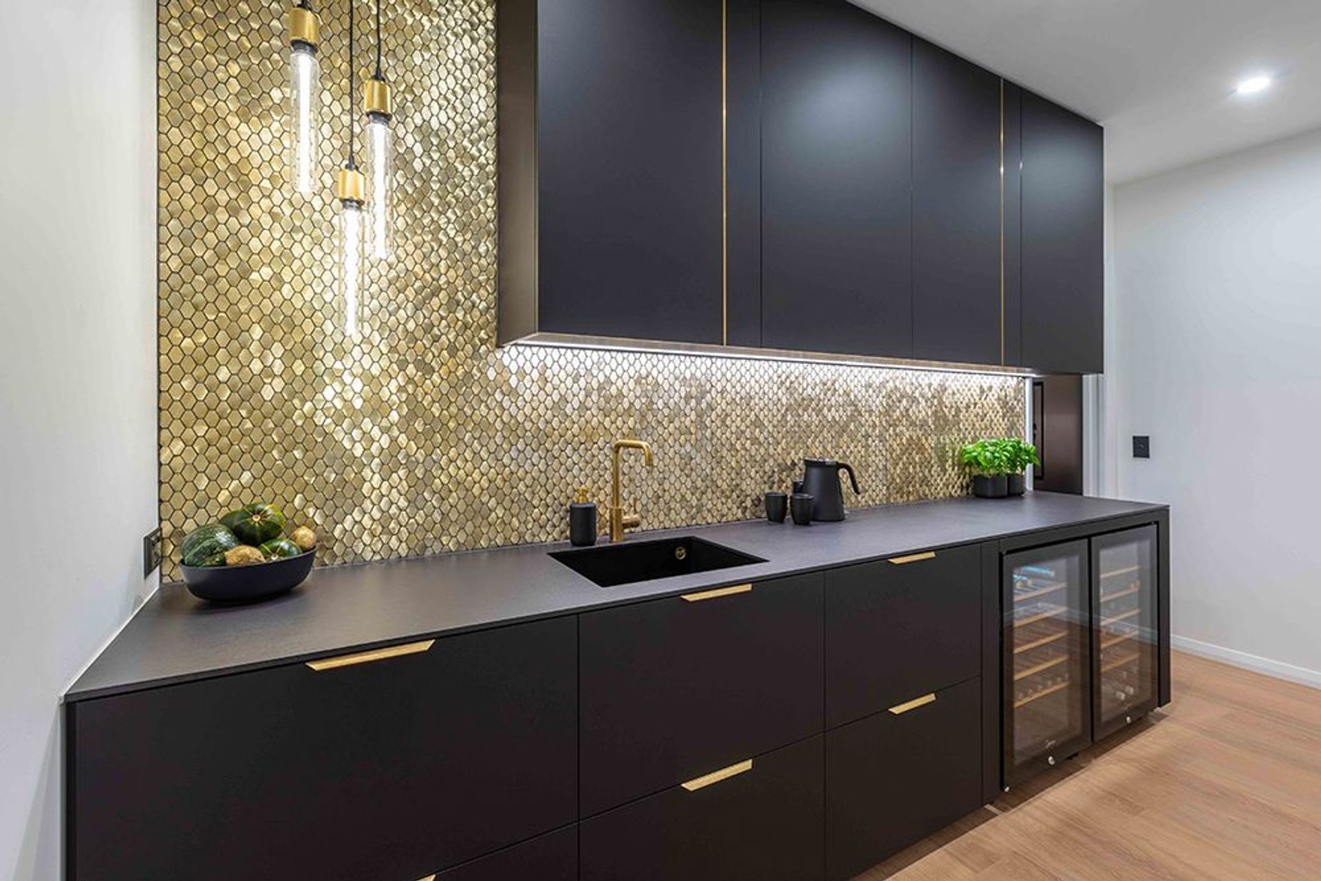 Gold in a contemporary modern home